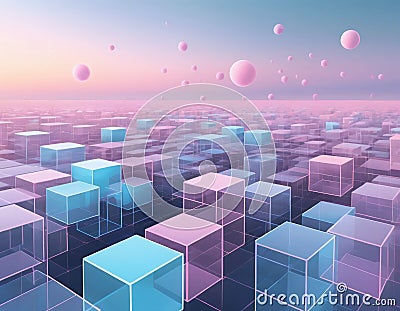Abstract views with a layer of dimensions that are each other Stock Photo