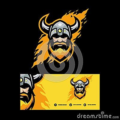 Abstract Viking illustration vector Design template Vector Illustration