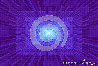 Abstract violet gradient background. Texture with rectangular blocks in perspective. Mosaic pattern Light at the end of the tunnel Stock Photo