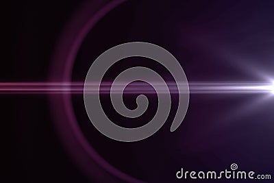 Abstract violet light pulses and glows leaks motion background, with defocus horizontal lines movement Stock Photo