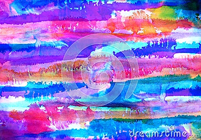 Abstract violet pink ink painting on grunge paper texture. Hand painted watercolor background. wash. Illustration stain Stock Photo