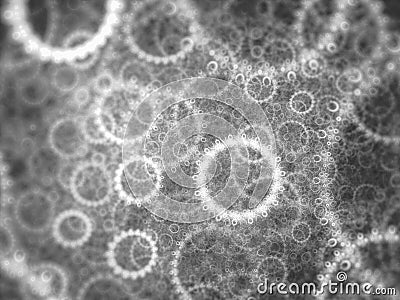 Abstract virus black and white texture Stock Photo