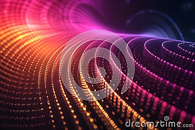 Abstract background Harmonic Waves Abstract Visualization of Acoustic Vibrations. Stock Photo