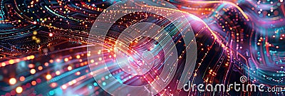 An abstract visualization of big data, featuring complex graphs, digital interfaces, and information streams Stock Photo