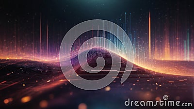 Abstract Visualization of data and technology in graph form light background Stock Photo
