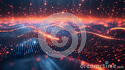 Abstract Visualization of Encrypted Data Patterns Stock Photo