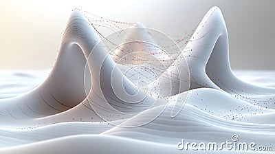 Abstract visualization IQ score distribution across population. Data points represent individuals with different IQ scores. Stock Photo
