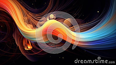 Abstract visualizer with pulsating colors and intricate patterns Stock Photo