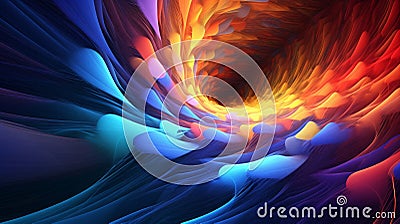 Abstract visualizer with pulsating colors and intricate patterns Stock Photo
