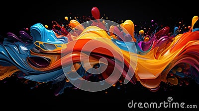 Abstract visualizer with pulsating colors and intricate patterns Stock Photo