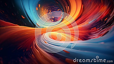 Abstract visualizer with swirling colors and pulsating shapes Stock Photo