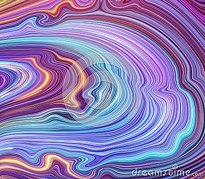 Abstract vivid colorful background with wavy lines. Creative liquid marbling wallpaper, artificial agate stone texture Stock Photo