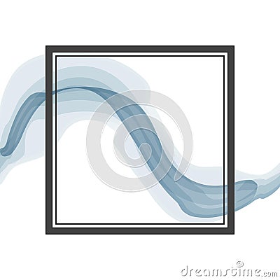 Abstract Vivid Watercolor Ribbon Frame Border Vector Illustration