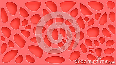 Abstract voronoi blocks cell pattern. 3D geometric vector background design Vector Illustration