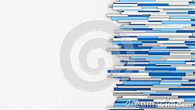 Abstract wall. Blue lines. News room. 3D renderin Stock Photo