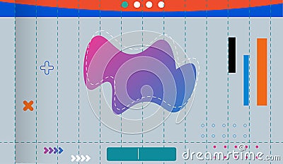 abstract wallpaper paper trendy friendly background blue pastel Vector Illustration