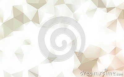 Abstract warm white polygon wallpaper Stock Photo