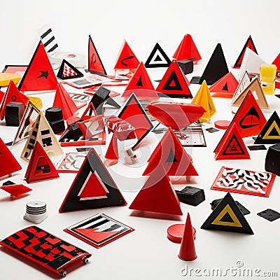 Abstract Warning Signs: A Captivating Display Of Caution And Urgency