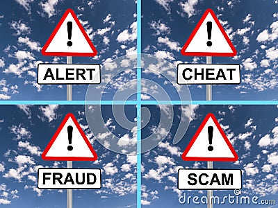 Abstract warning signs Stock Photo