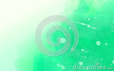 Abstract Water Color,Green Paint. Stock Photo