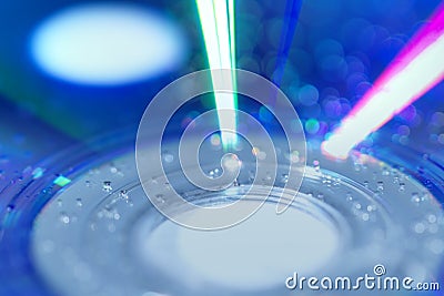 Abstract water drop bokeh on platter colorful fresh beautiful use as celebration festival concept background image Stock Photo