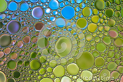 Abstract water oil bubble colorful background. Natural backdrop Stock Photo