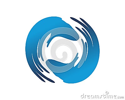 abstract water vortex logo icon Vector Illustration