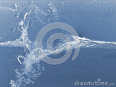 Abstract water wave blue background Stock Photo