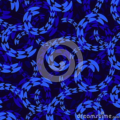 Abstract water whirl seamless pattern background Vector Illustration