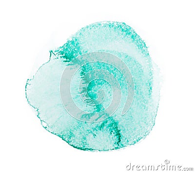 Abstract watercolor aquarelle hand drawn green art Stock Photo