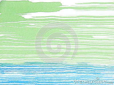 Abstract watercolor background green and blue Stock Photo