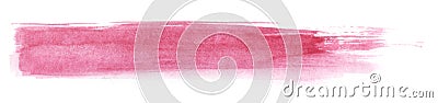 Abstract watercolor background. Pink spot. Template for the title bar. Brush stroke. Line. Red stripe. Isolated on a white Cartoon Illustration