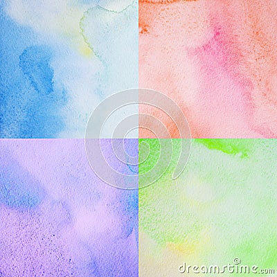 Abstract watercolor background set Stock Photo