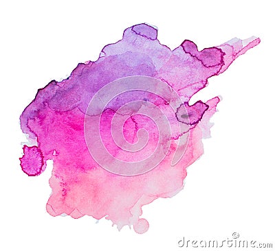 Abstract watercolor background texture of pink and purple Stock Photo