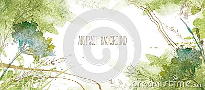 Abstract watercolor background vector 7 Vector Illustration