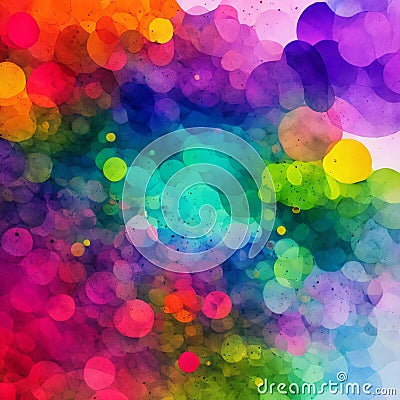 Abstract watercolor background with watercolor splashe. Generative AI Stock Photo