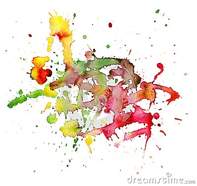 Abstract watercolor blot Stock Photo