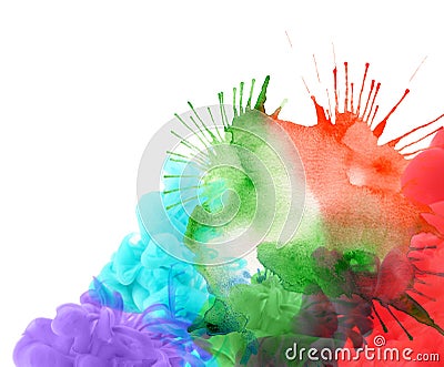 Abstract watercolor blot background Stock Photo