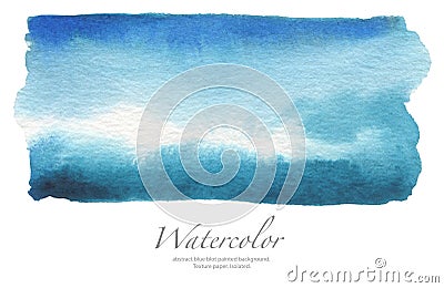 Abstract watercolor blot painted background. Texture paper. Isolated. Stock Photo