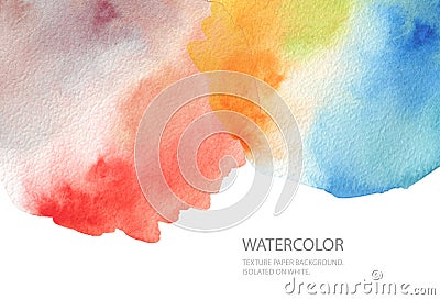 Abstract watercolor blot painted background. Texture paper. Isolated. Stock Photo