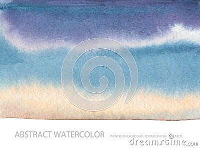 Abstract watercolor blot painted background. Texture paper. Isolated. Stock Photo