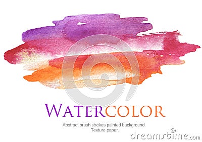 Abstract watercolor brush strokes painted background. Stock Photo