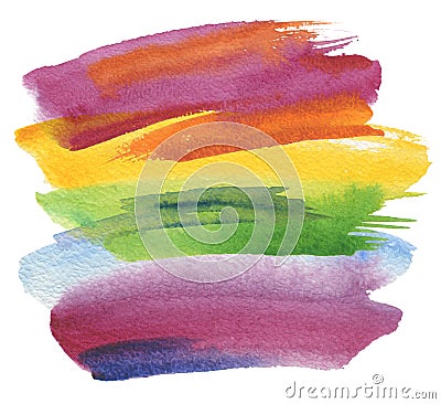 Abstract watercolor brush strokes painted background. Stock Photo