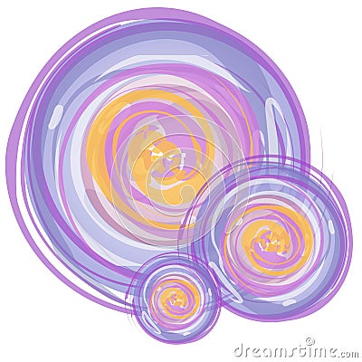 Abstract Watercolor Circles Stock Photo