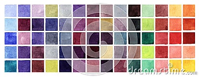 Abstract watercolor colorful squares Stock Photo