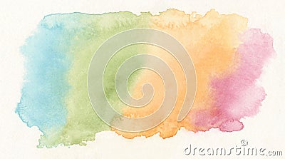 Abstract Watercolor Design of Pretty Pastels Stock Photo