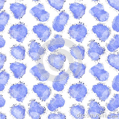 Abstract watercolor paint spots seamless drops pattern for wrapping and clothes print and kids accessories and fabrics Cartoon Illustration