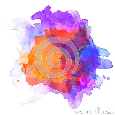 Abstract watercolor palette of Grange color, Vector Illustration