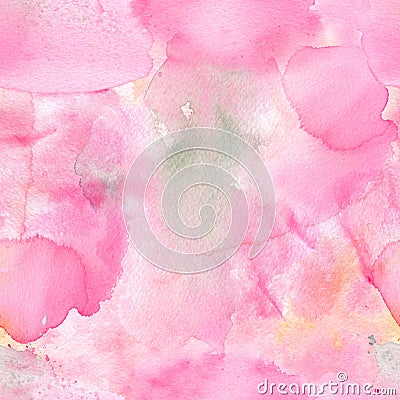 Abstract watercolor seamless pattern with colorful washes of paint Stock Photo