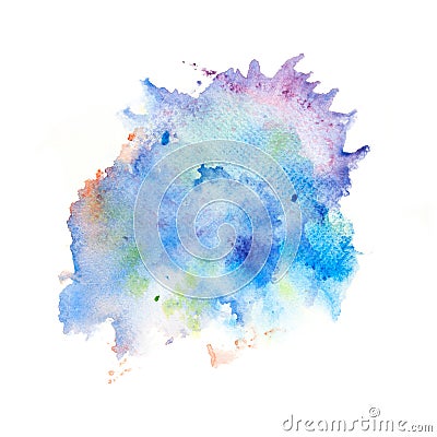 Abstract watercolor splash background. Cartoon Illustration